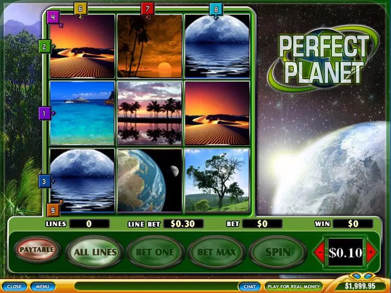 Perfect Planet slots Main Screen Reels
