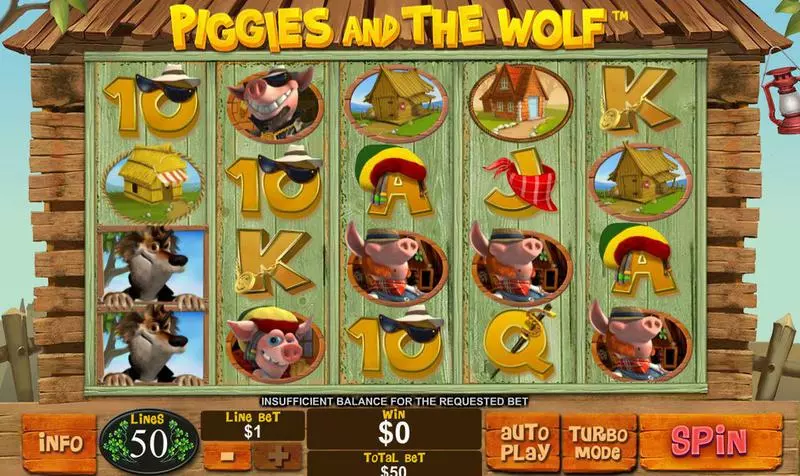 Piggies and the Wolf slots Main Screen Reels
