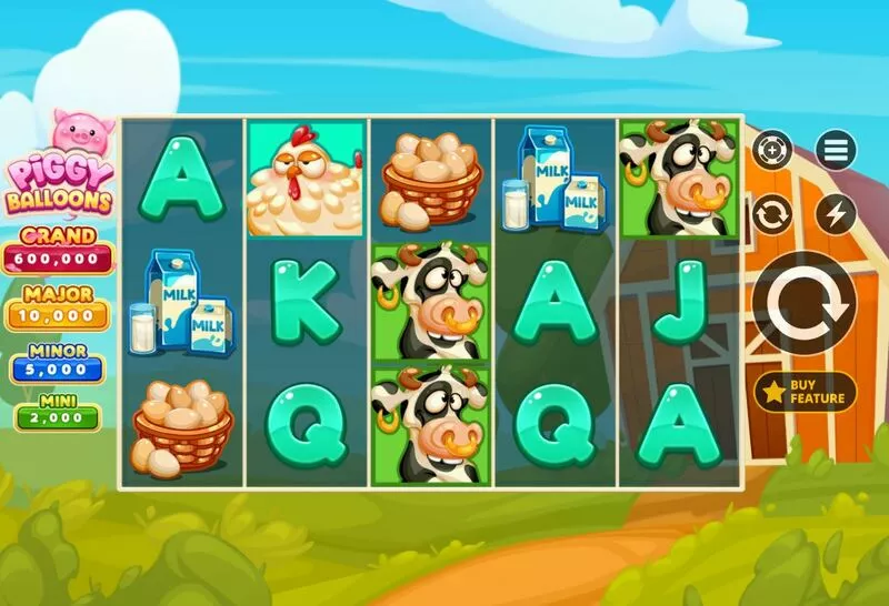 Piggy Balloons slots Main Screen Reels