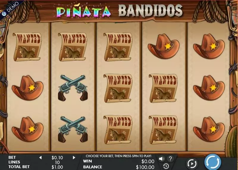 Pinata Bandidos slots Main Screen Reels