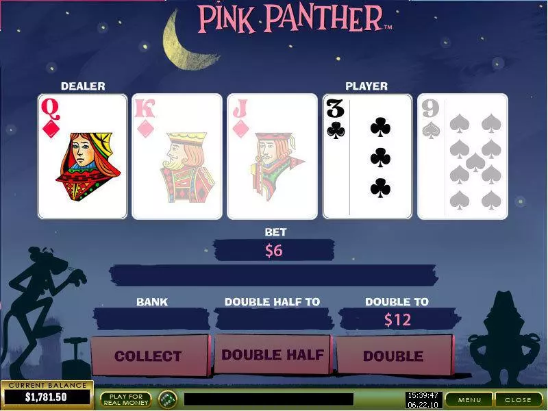 Pink Panther slots Gamble Screen