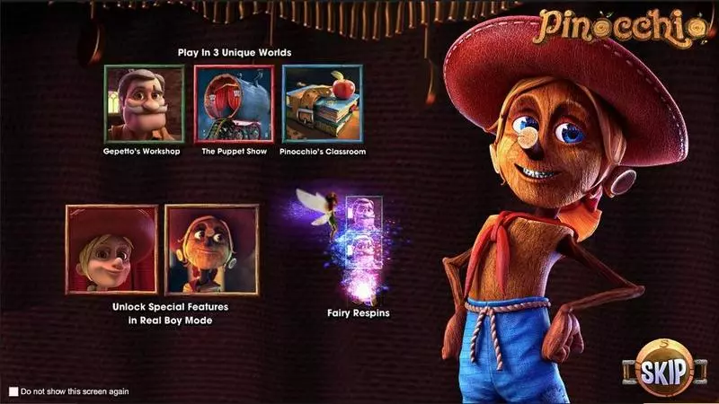 Pinocchio slots Info and Rules