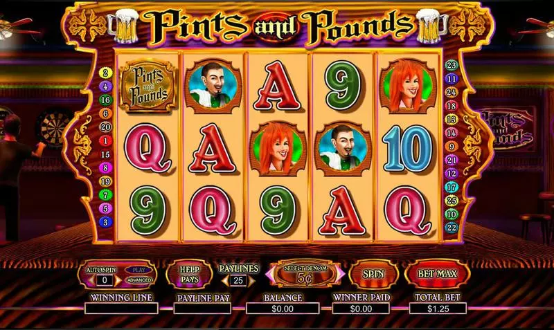 Pints and Pounds slots Main Screen Reels