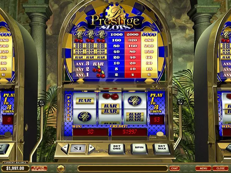 Prestige slots Main Screen Reels