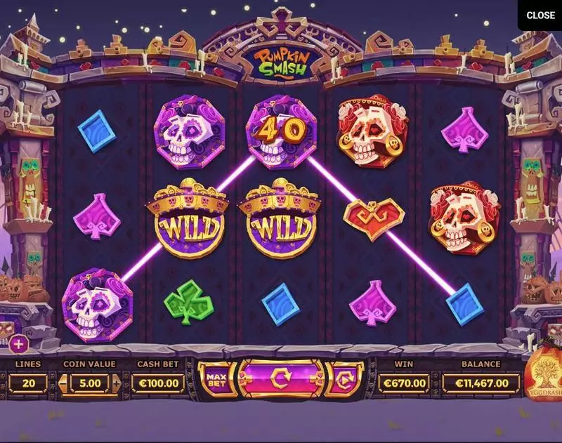 Pumpkin Smash slots Winning Screenshot