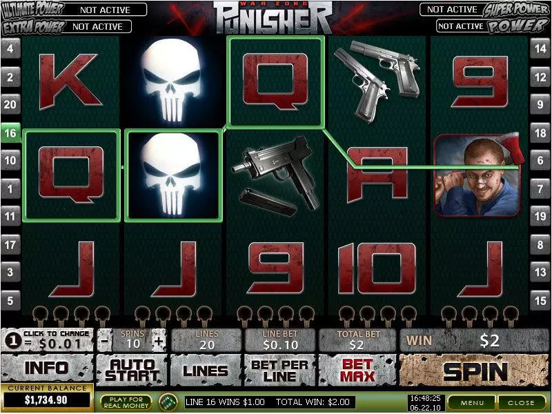 Punisher War Zone slots Main Screen Reels