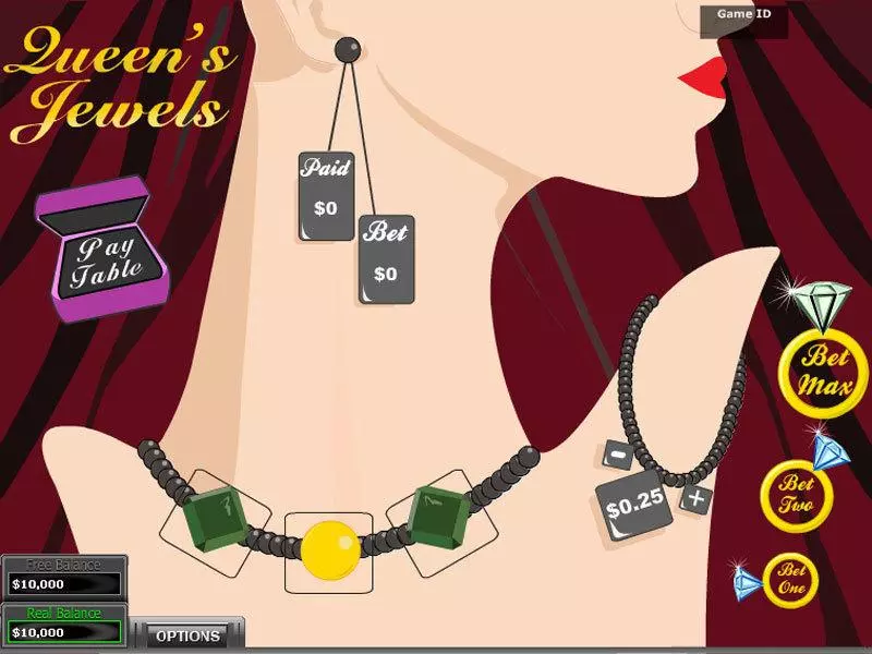 Queen Jewels slots Main Screen Reels