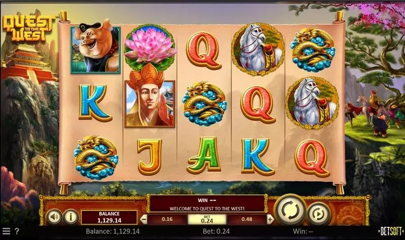 Quest to the West slots Main Screen Reels