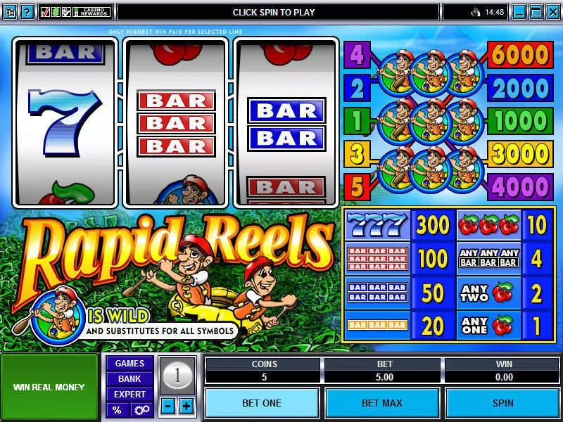 Rapid Reels slots Main Screen Reels