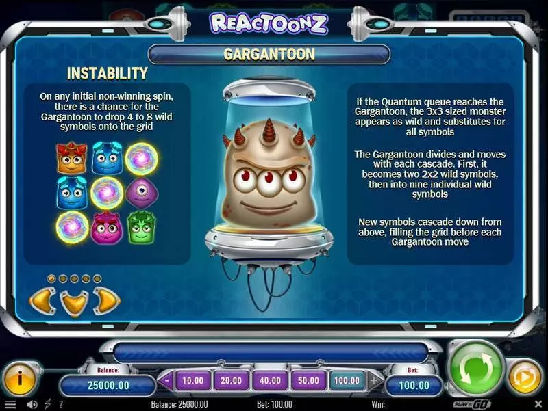 Reactoonz slots Bonus 1