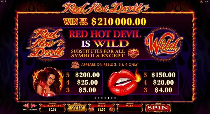 Red Hot Devil slots Info and Rules