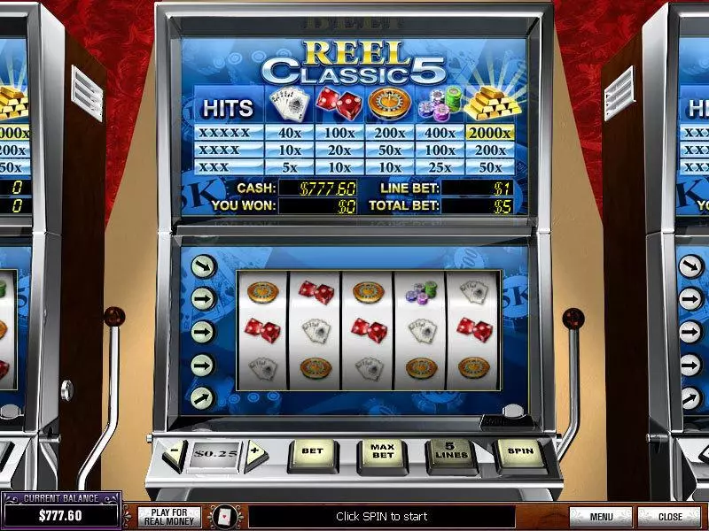 Reel Classic 5 Casino slots Main Screen Reels