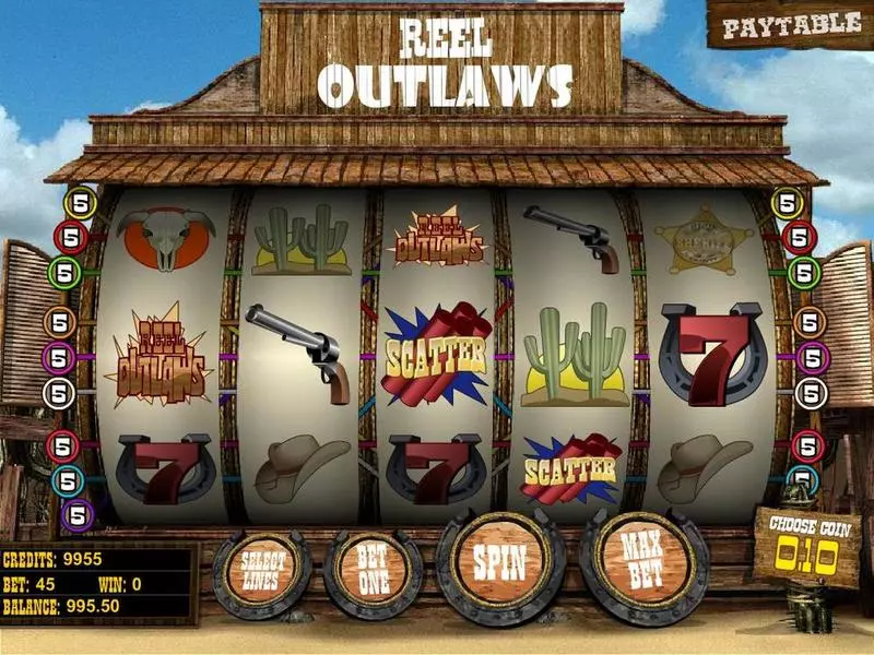 Reel Outlaws slots Introduction Screen