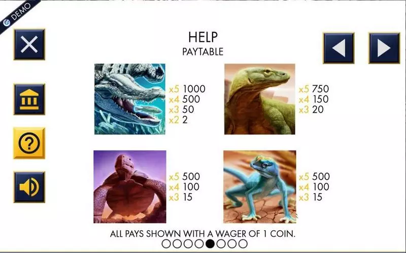 Reptile Riches slots Info and Rules