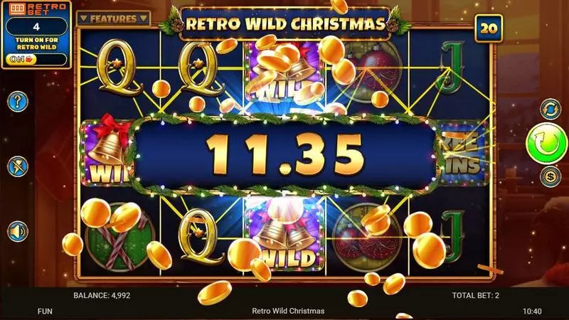 Retro Wild Christmas slots Winning Screenshot