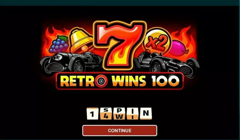 Retro Wins 100 slots Introduction Screen
