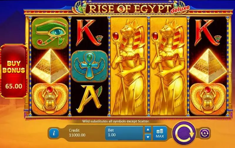 Rise of Egypt Deluxe slots Main Screen Reels