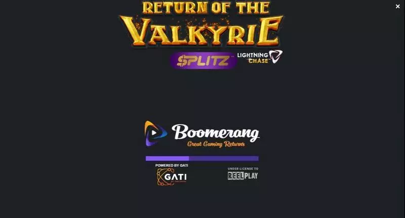 Rise of the Valkyrie Splitz Lightning Chase slots Introduction Screen