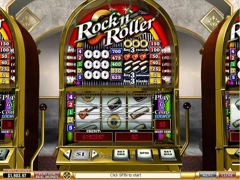 Rock'n'Roller slots Main Screen Reels