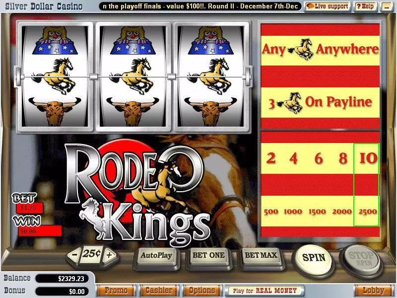 Rodeo Kings slots Main Screen Reels