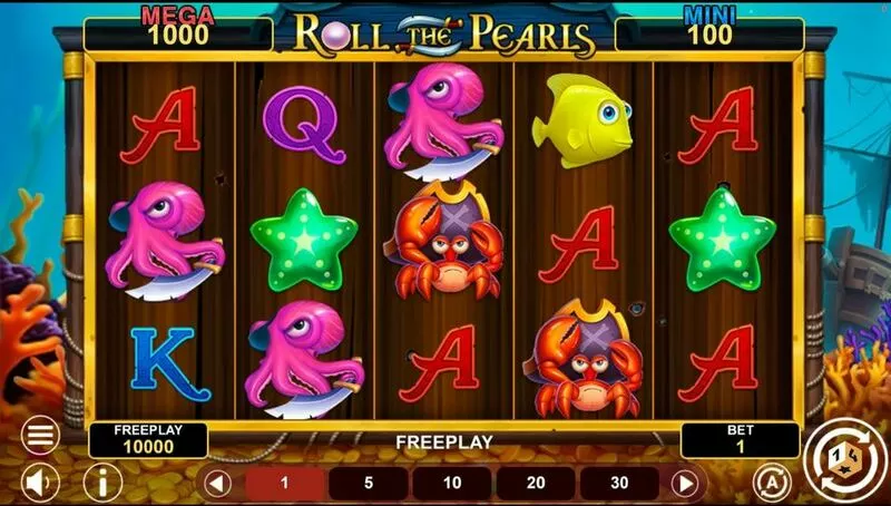 ROLL THE PEARLS HOLD AND WIN slots Main Screen Reels