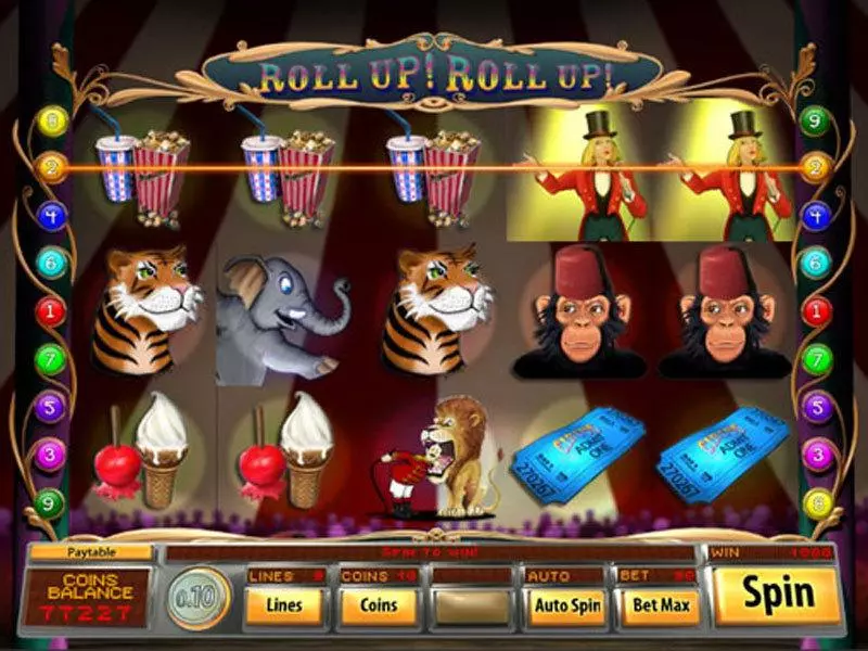 Roll Up Roll Up slots Main Screen Reels