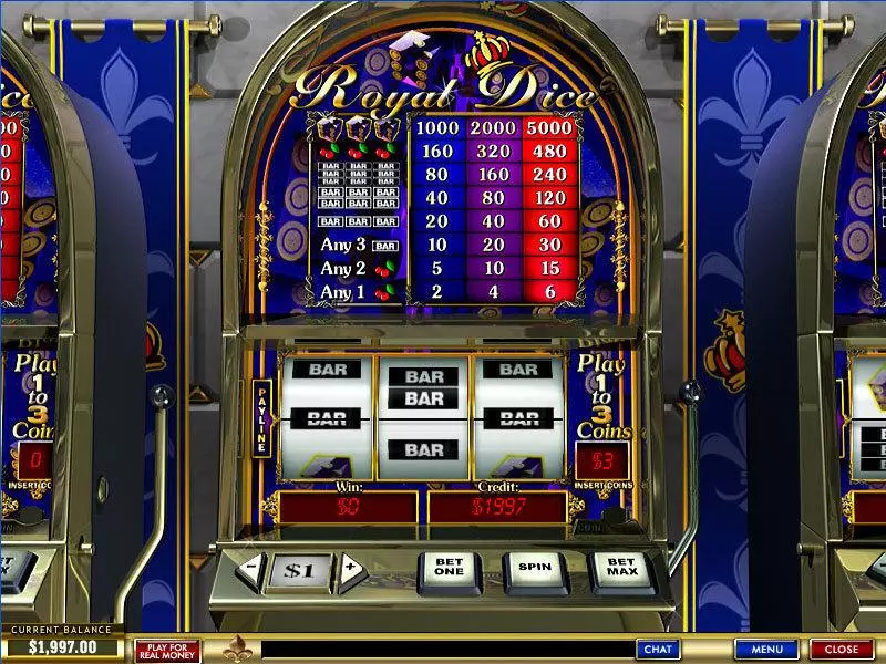 Royal Dice slots Main Screen Reels