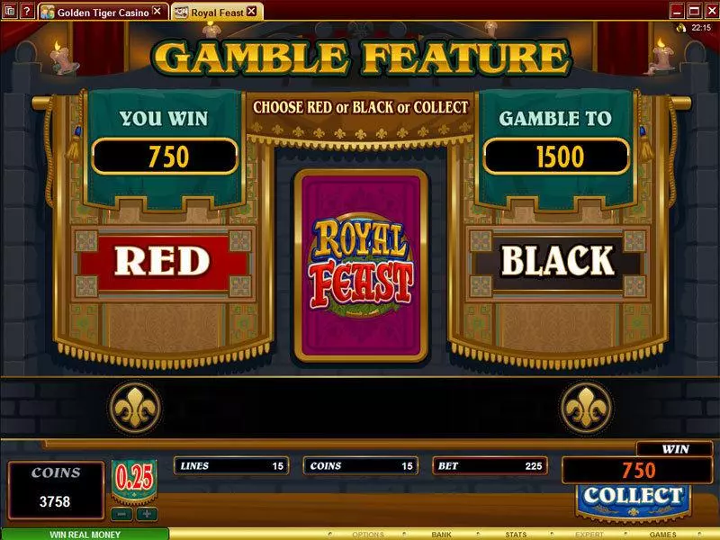 Royal Feast slots Gamble Screen