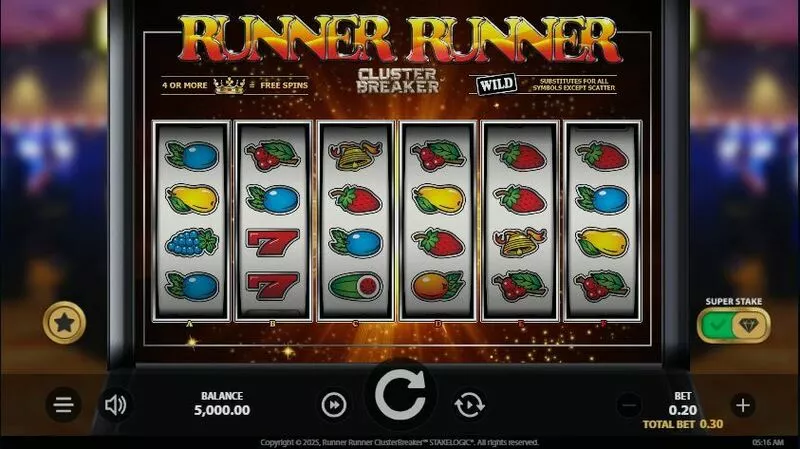 Runner Runner ClusterBreaker slots Main Screen Reels