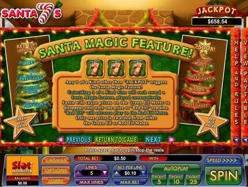 Santa 7's slots Info and Rules