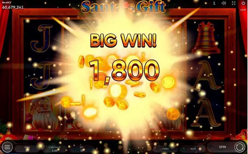 Santa's Gift slots Winning Screenshot