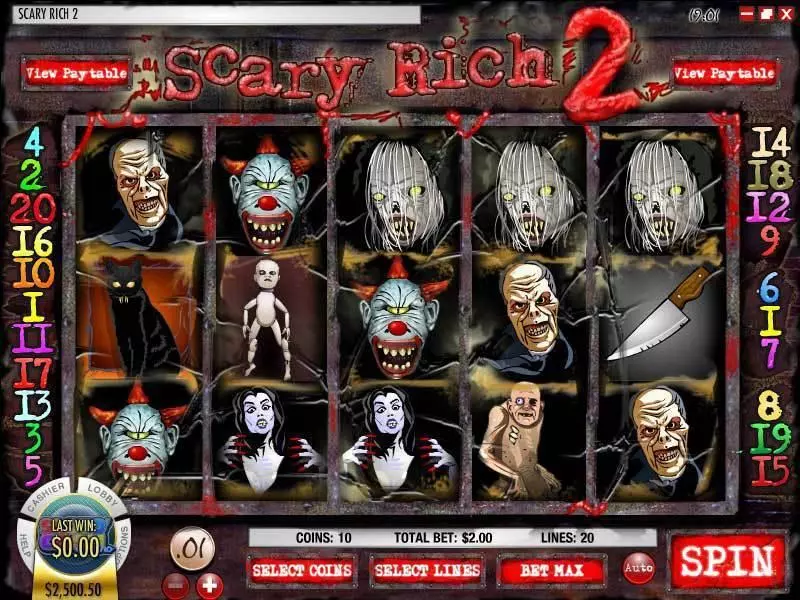Scary Rich 2 slots Main Screen Reels