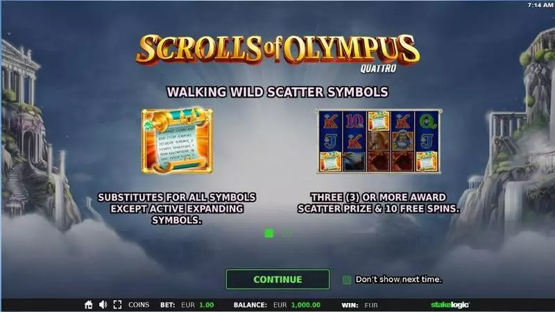 Scrolls of Olympus slots Info and Rules