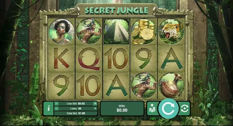 Secret Jungle  slots Main Screen Reels