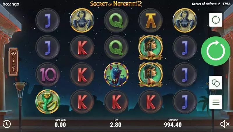 Secret of Nefertiti 2 slots Main Screen Reels