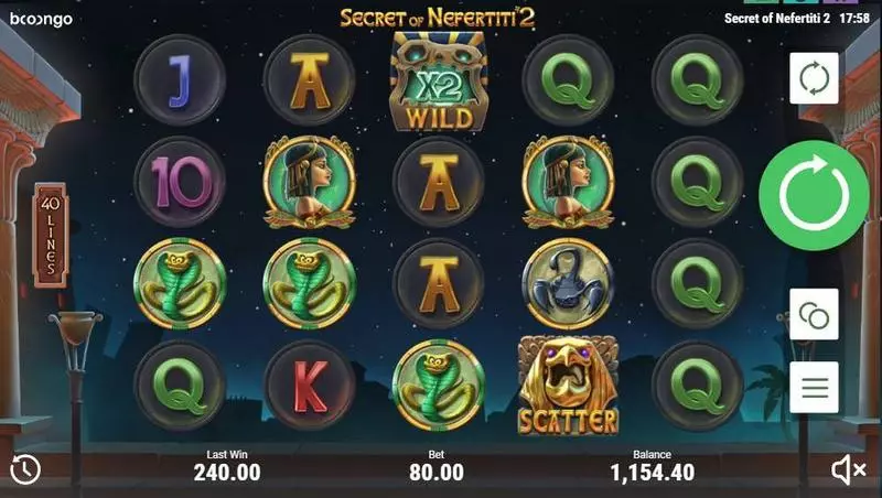 Secret of Nefertiti 2 slots Winning Screenshot