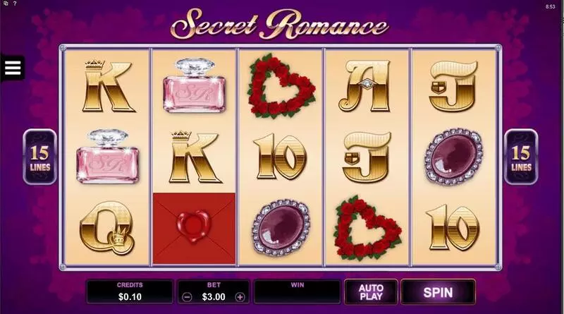 Secret Romance slots Main Screen Reels