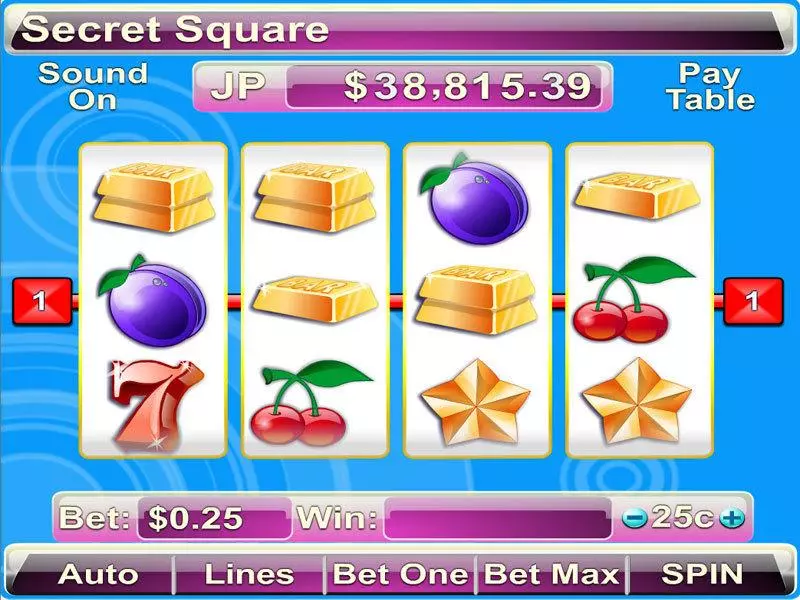Secret Square slots Main Screen Reels
