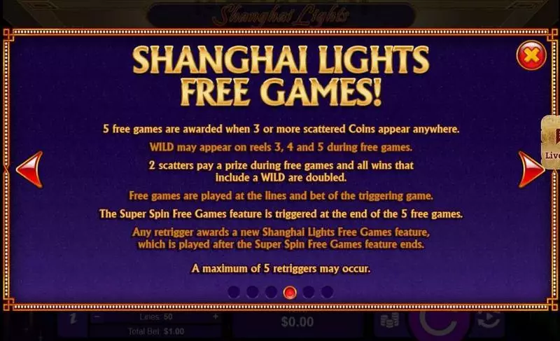 Shanghai Lights slots Free Spins Feature