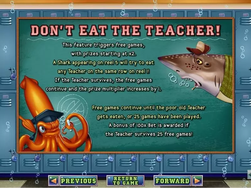 Shark School slots Info and Rules