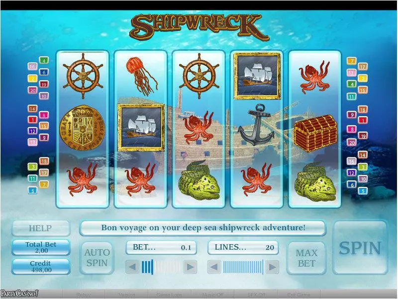 Shipwreck slots Main Screen Reels