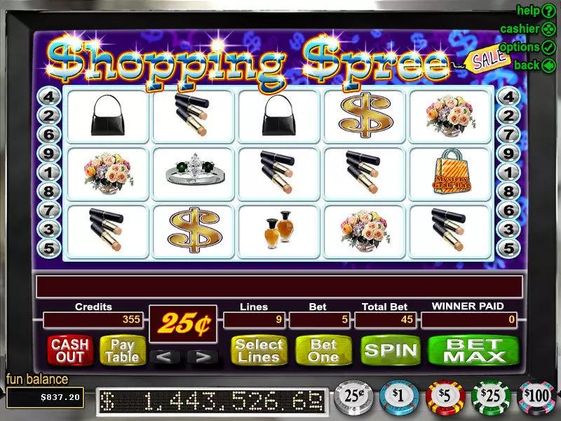 Shopping Spree slots Main Screen Reels