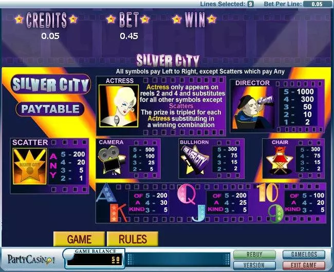 Silver City slots Info and Rules