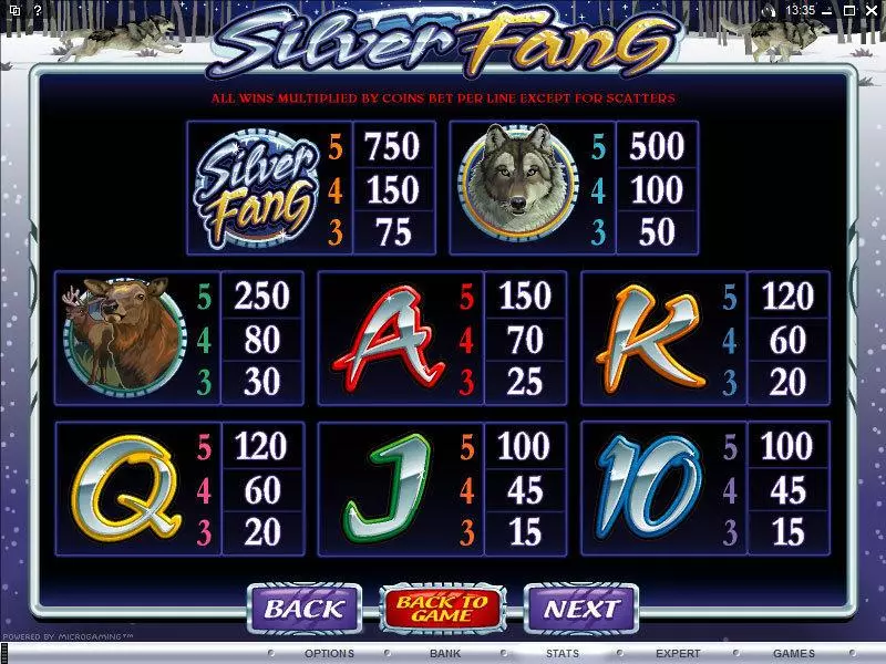 Silver Fang slots Info and Rules