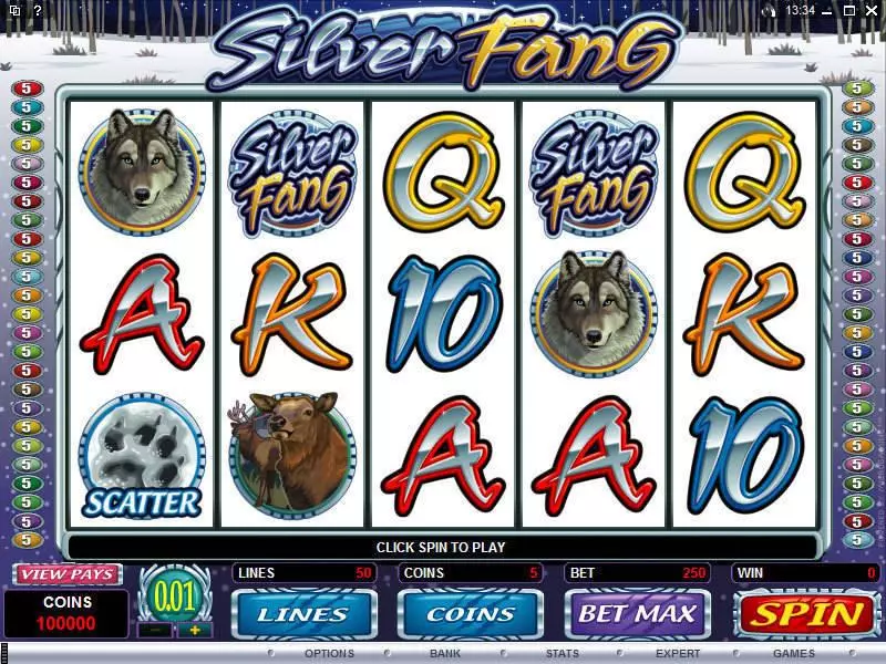 Silver Fang slots Main Screen Reels