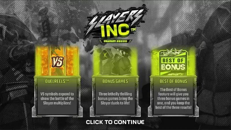 Slayers Inc slots Info and Rules