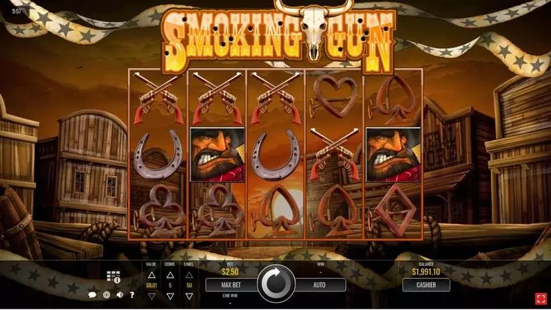 Smoking Gun slots Main Screen Reels