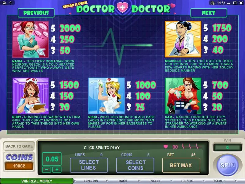 Sneak a Peek - Doctor Doctor slots Info and Rules