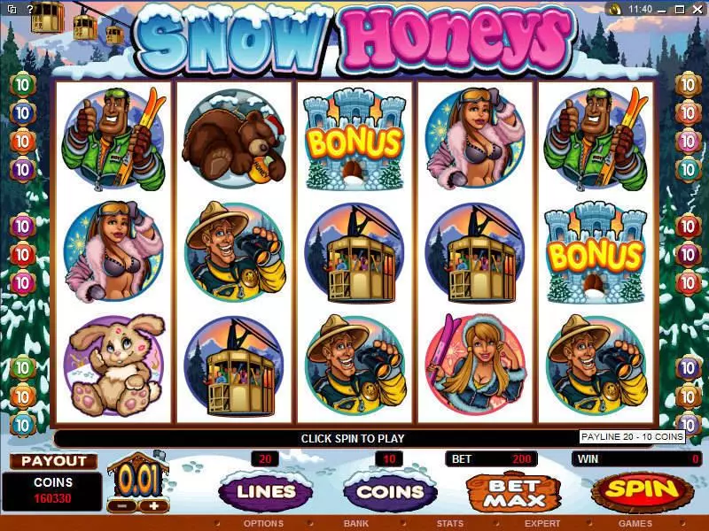 Snow Honeys slots Main Screen Reels
