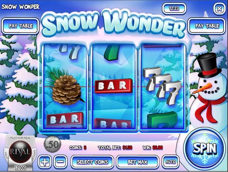 Snow Wonder slots Main Screen Reels